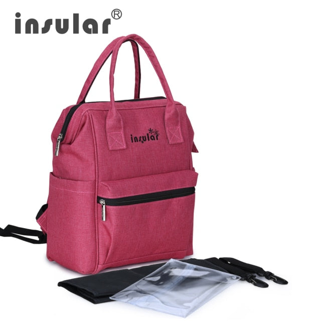 Mummy Large Capacity Stroller Bag - Multi-function Waterproof Diaper Backpack for Mom and Baby