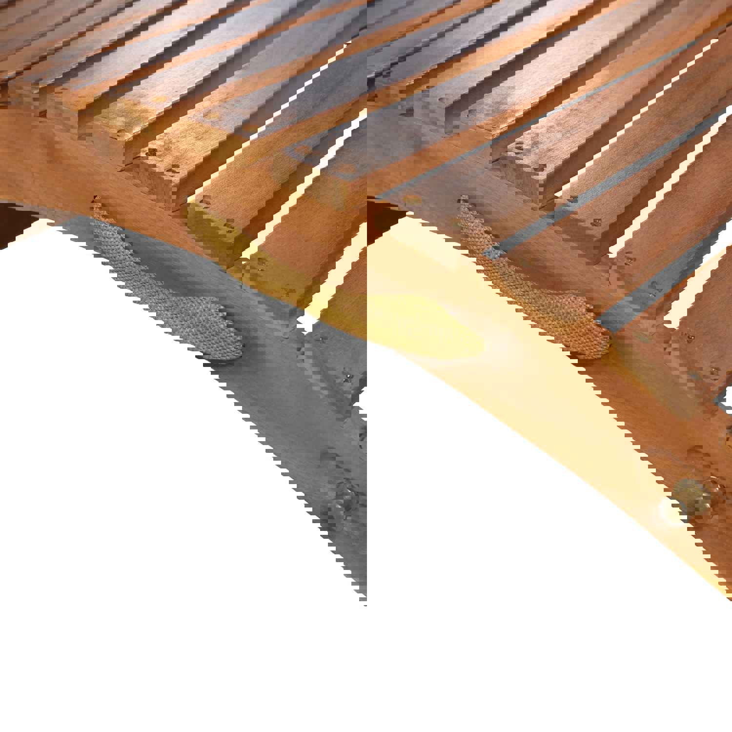 TOPMAX Outdoor Patio Wood Portable Extended Chaise Lounge Set with Foldable Tea Table