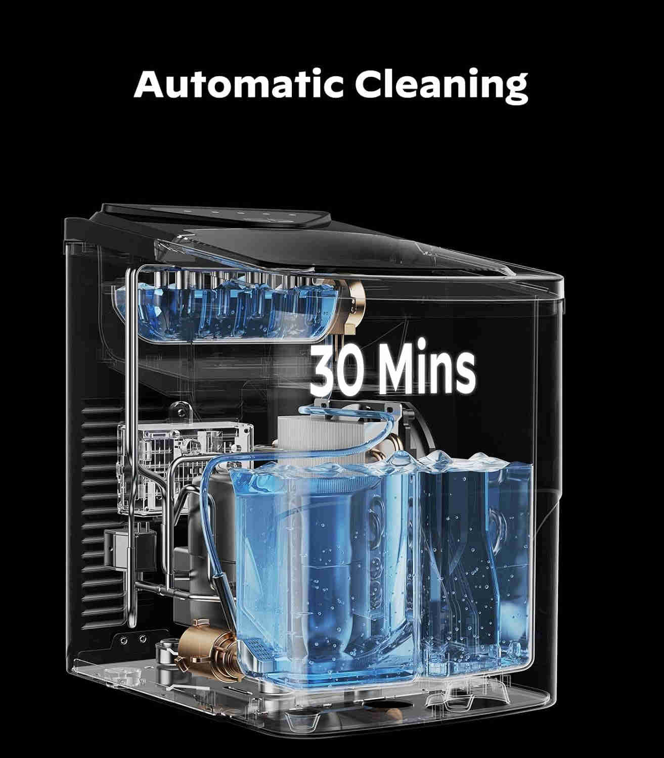 Smart Countertop Ice Maker with Wi-Fi App Control, 9 Cubes in 6 Mins, 26 Lbs/Day, Self-Cleaning