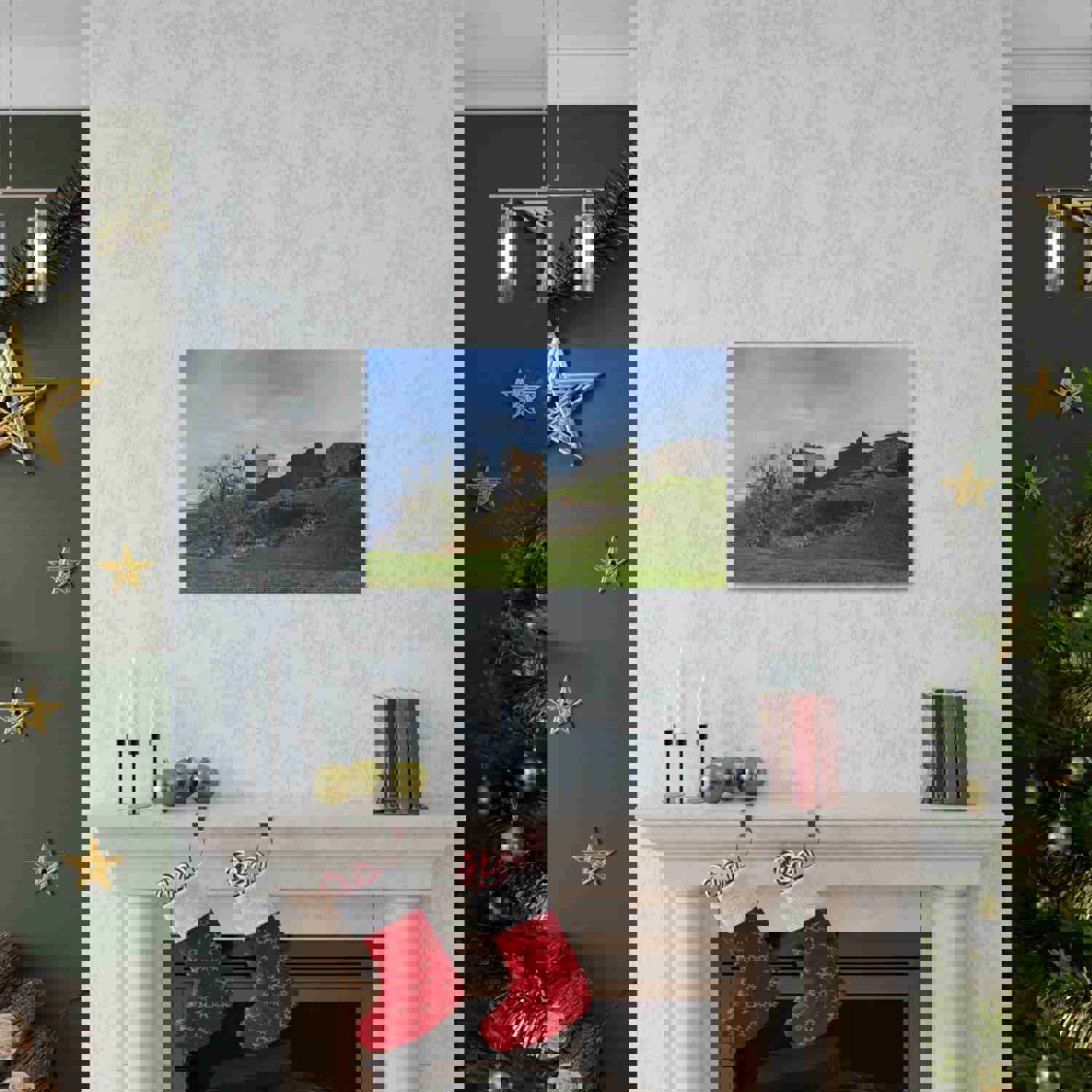 Ruins of Urquhart Scotland Nature Wilderness Photography Canvas Wall Art for Home Decor