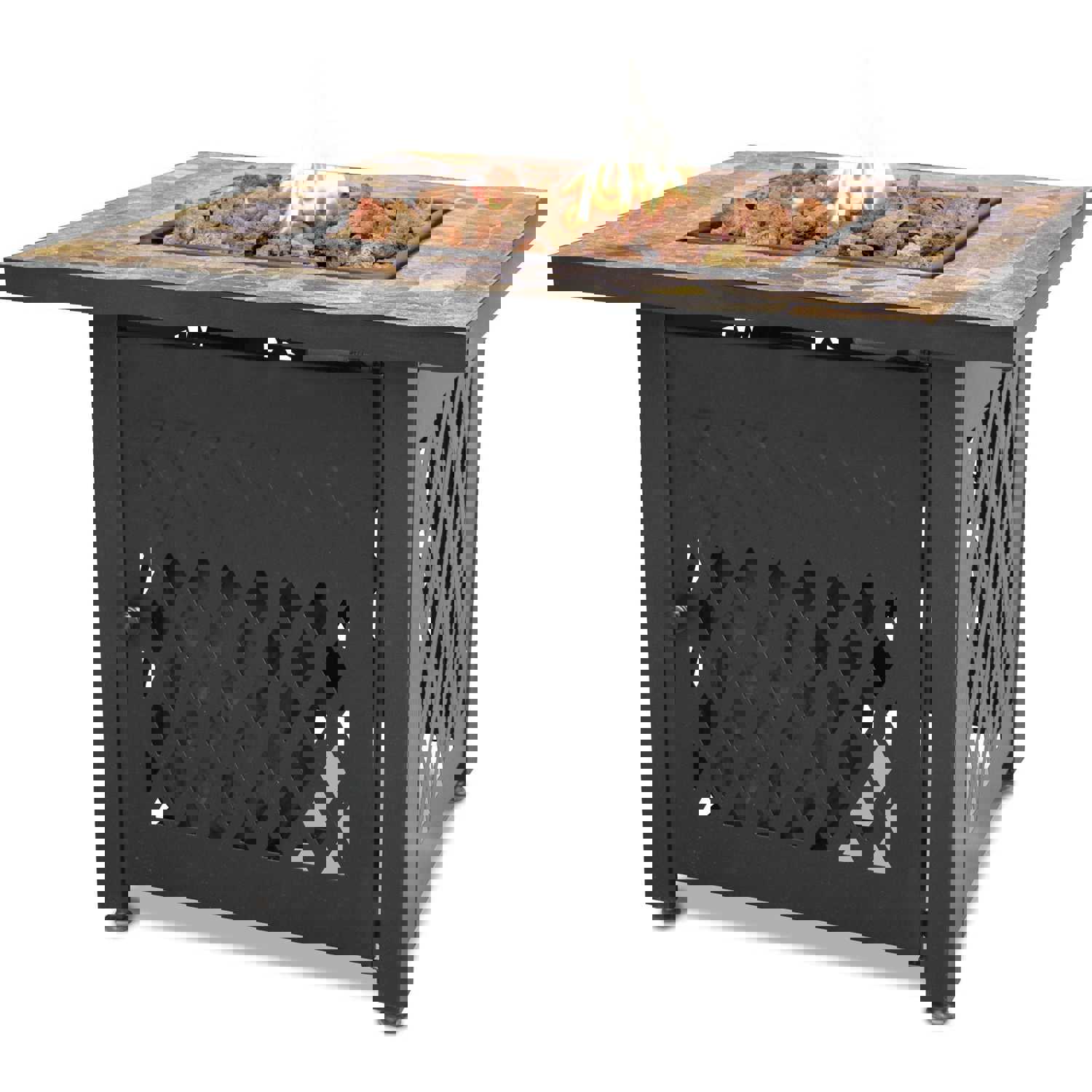 Endless Summer LP Gas Outdoor Fire Pit with 30 Slate Tile Mantel