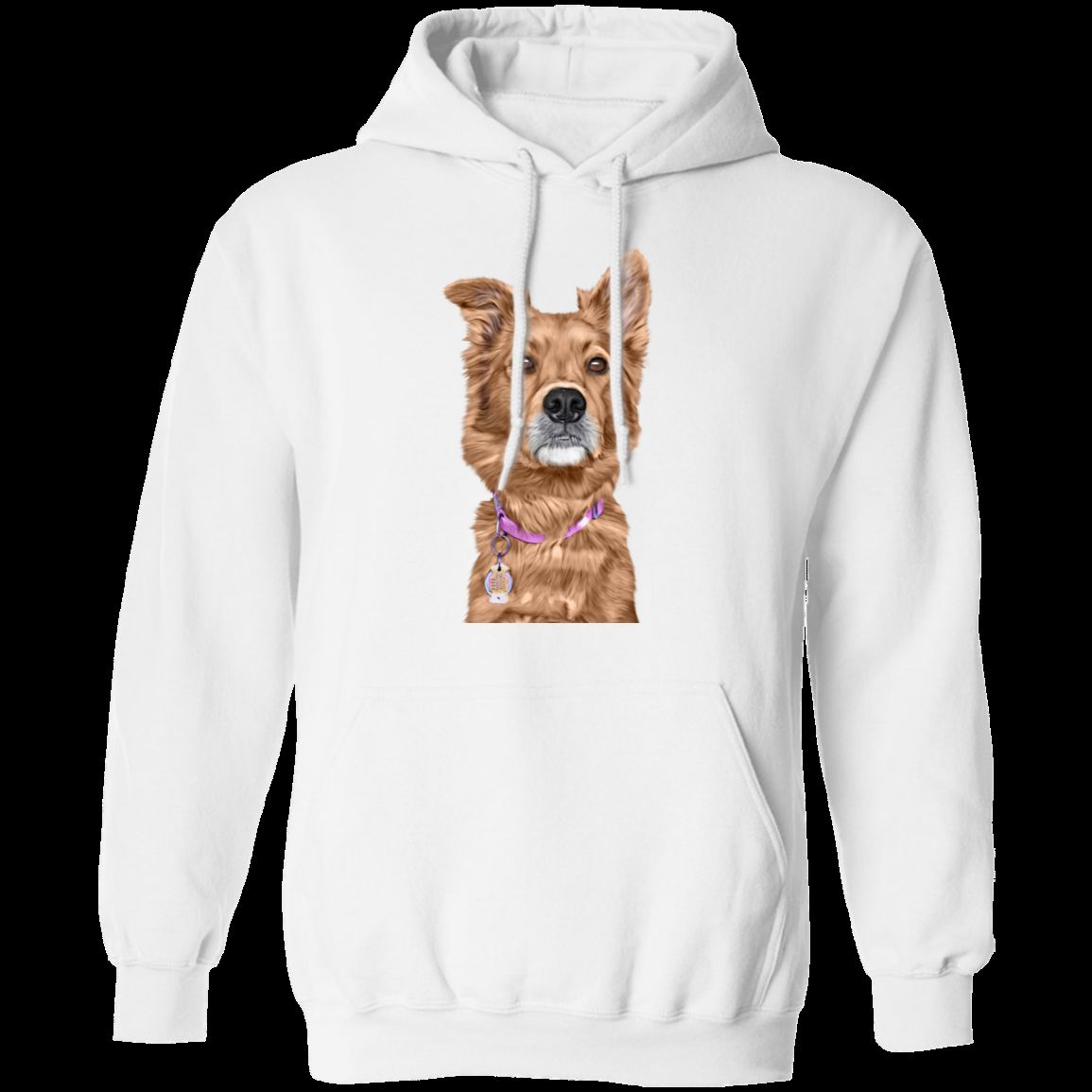 CUSTOMIZED PET PRINT ART Pullover Hoodie 8 oz.