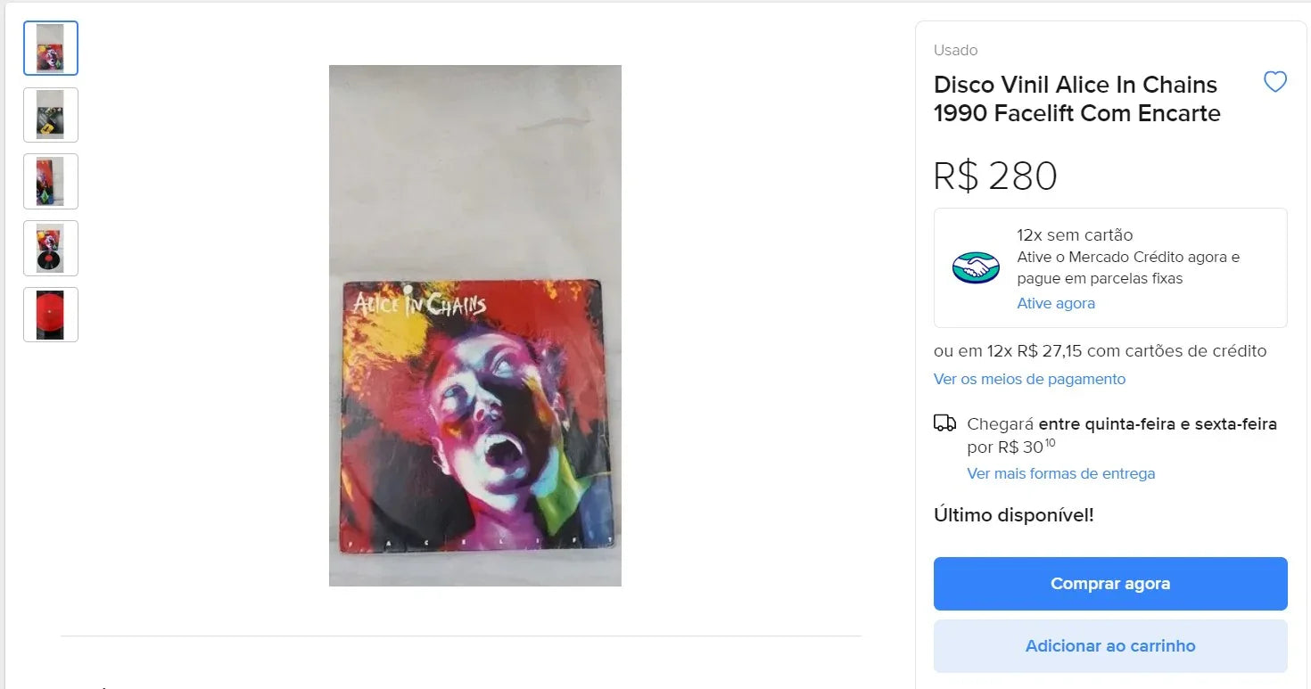 Alice In Chains Facelift Original 1990 Vinyl Record with Booklet