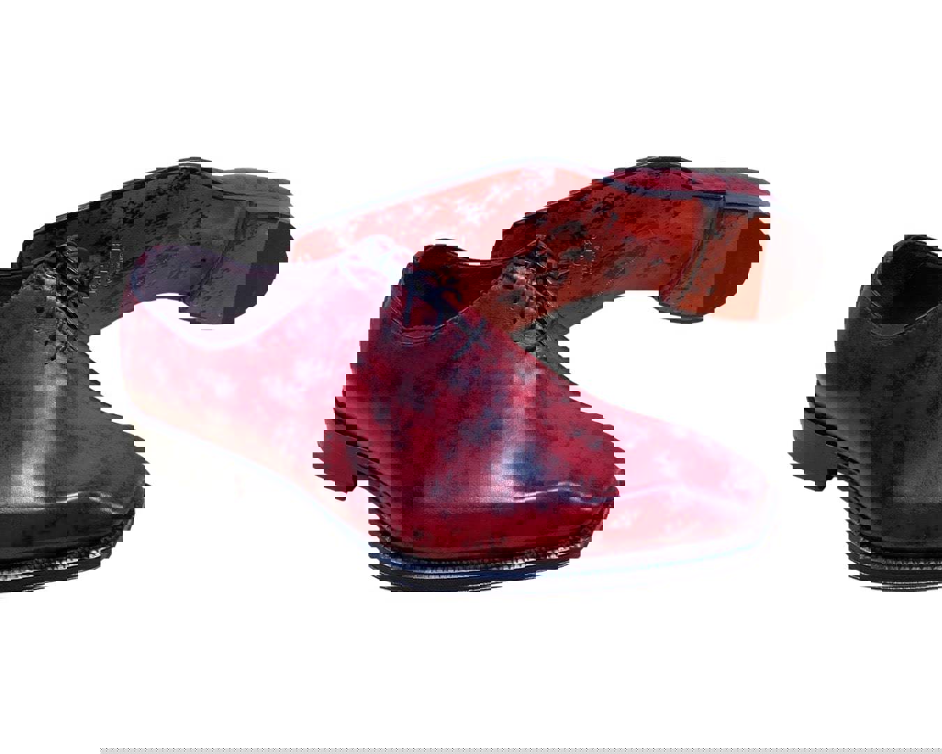 La Ferra Mens Wine/Blue Italian Shoe - CH2 Style