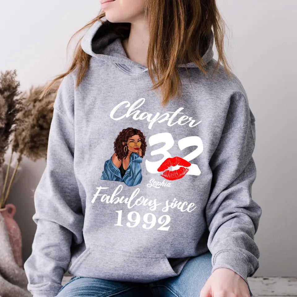 32nd Birthday Shirt for Her - Personalized 1992 T-Shirt - 32 And Fabulous Gift