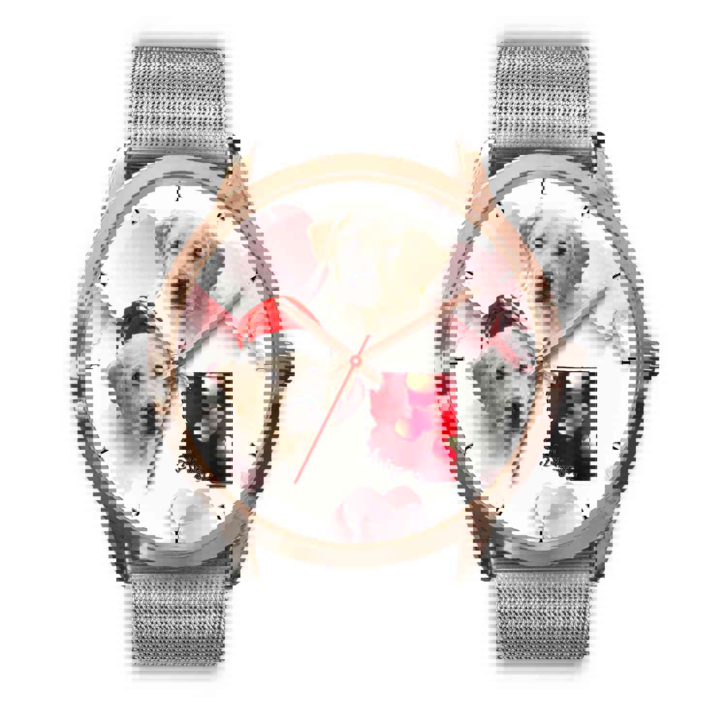 Stylish Labrador Retriever Arizona Christmas Golden Wrist Watch for Men and Women