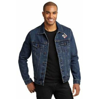 Port Authority® Denim Jacket - Modern Fit with Bronze Buttons