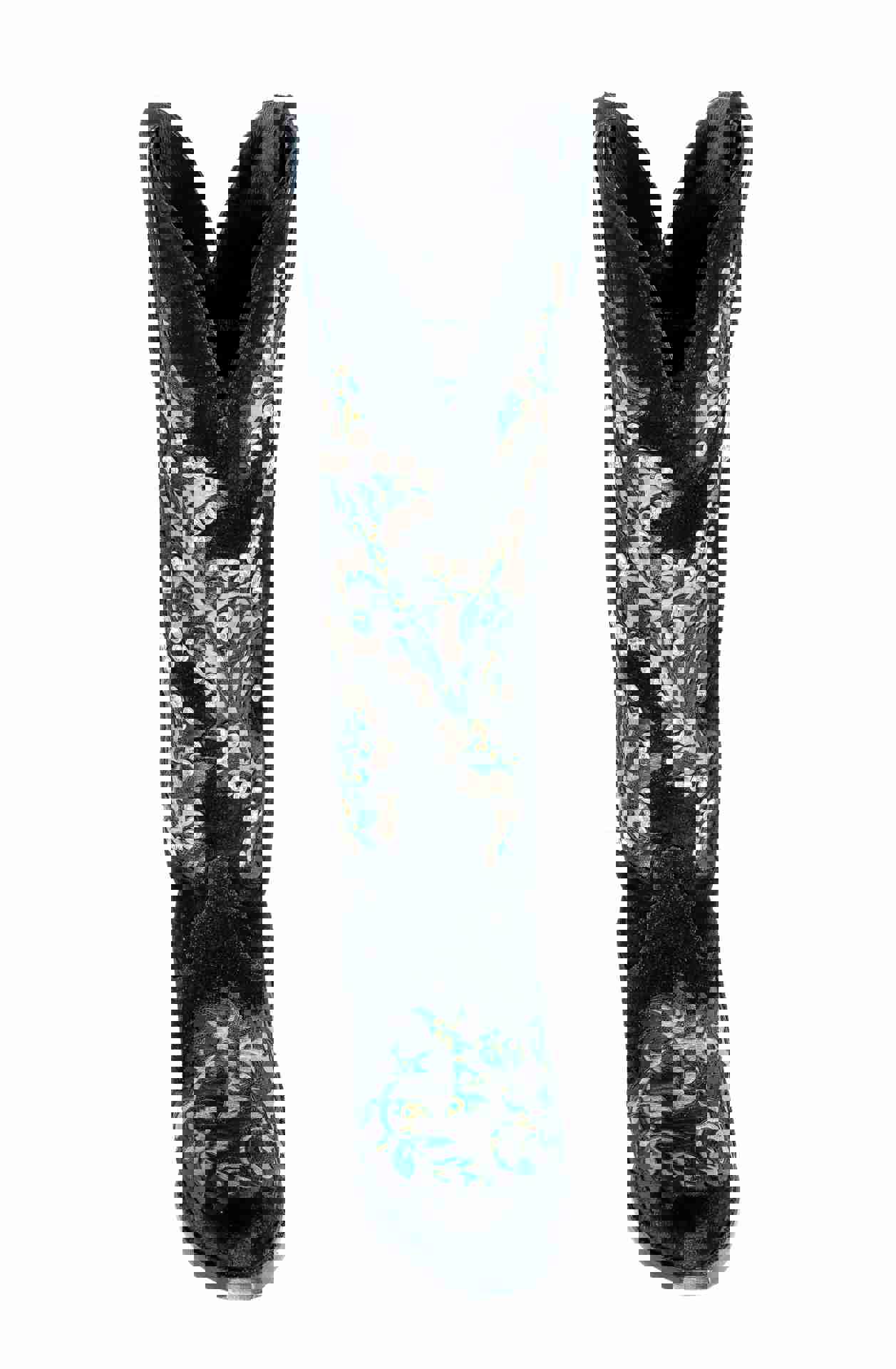 Cowgirl Kim Zuzus Spirit Boots by Lane - Exclusive Black Suede with Fantasy Crystals