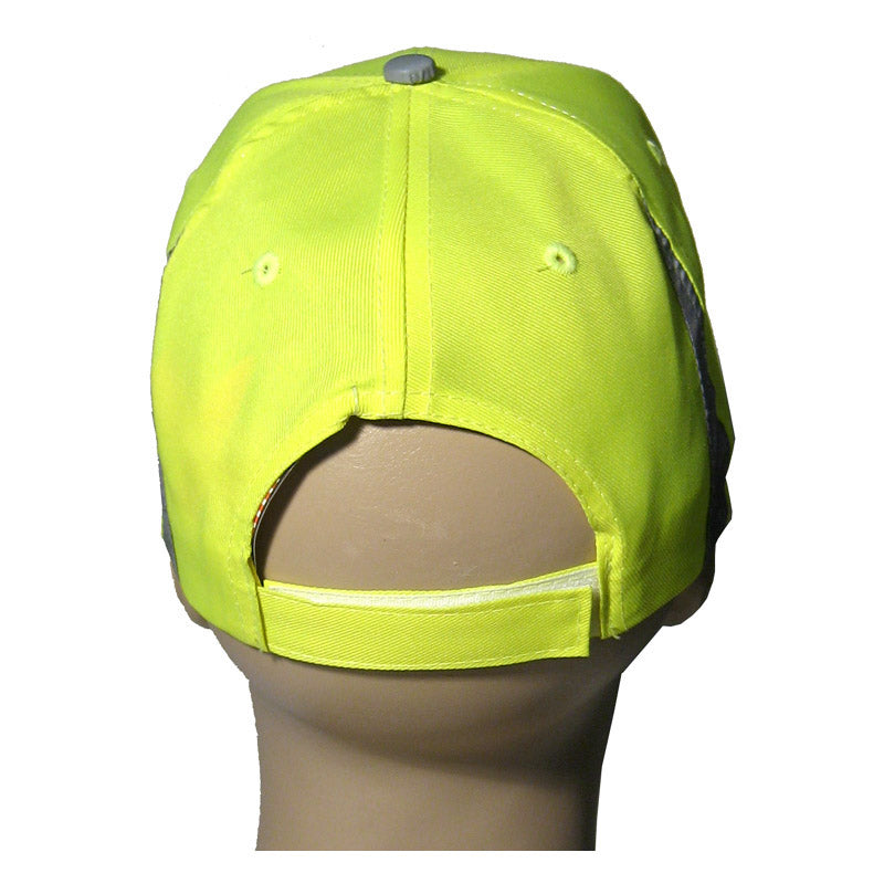 Reflective Safety Hat Neon High Visibility Baseball Cap for Outdoor Sports