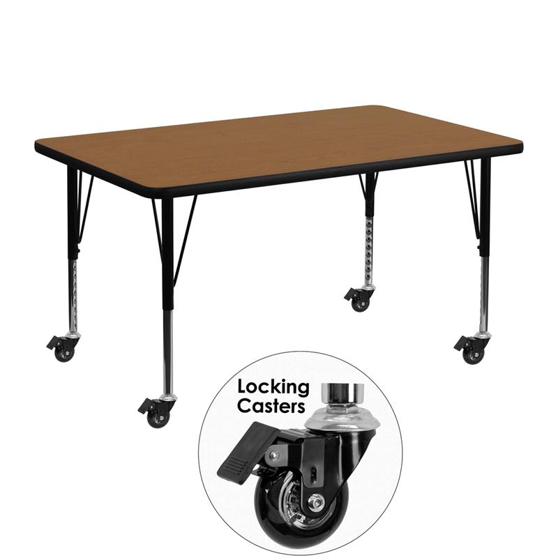 Flash Furniture Adjustable Oak Activity Table for Kids