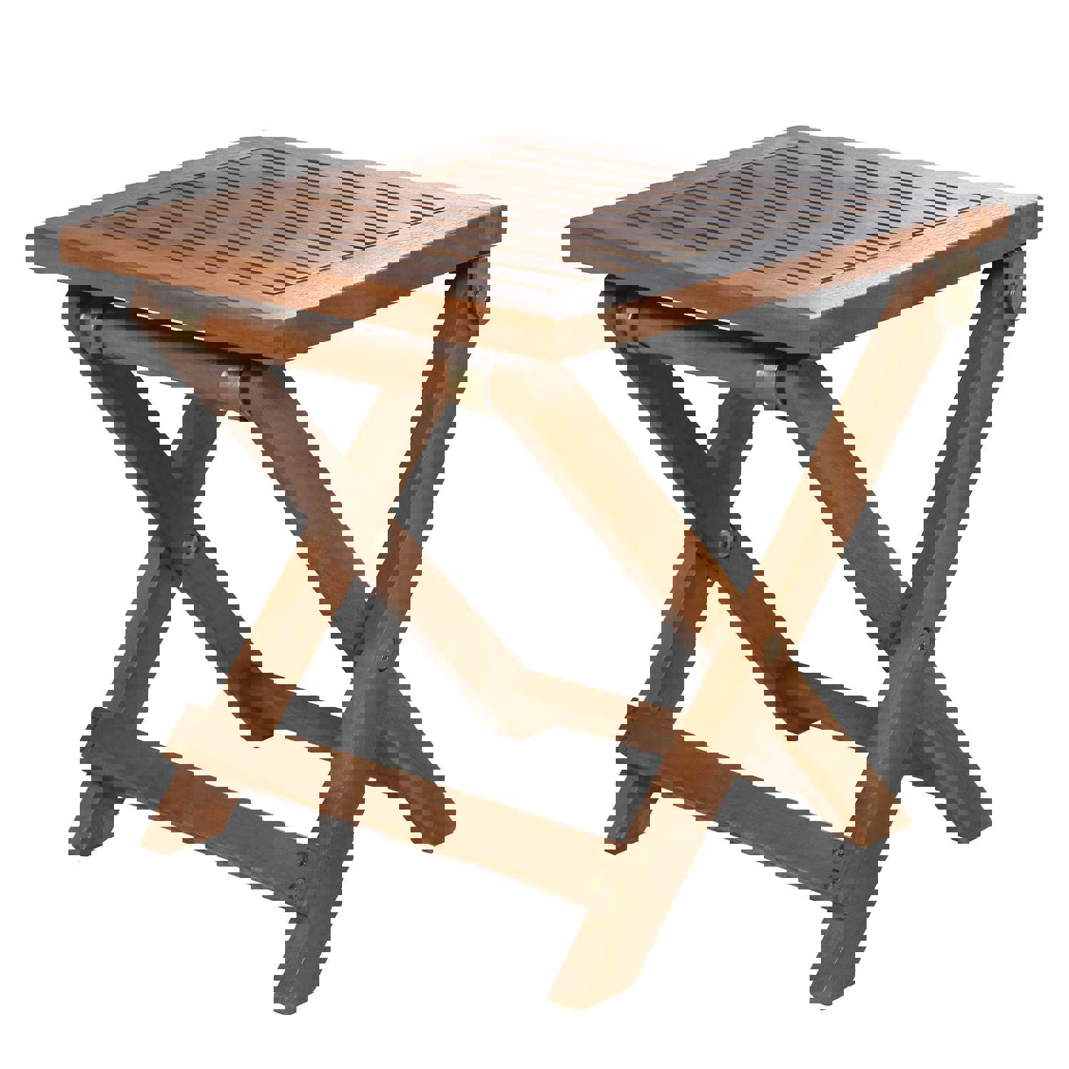 TOPMAX Outdoor Patio Wood Portable Extended Chaise Lounge Set with Foldable Tea Table