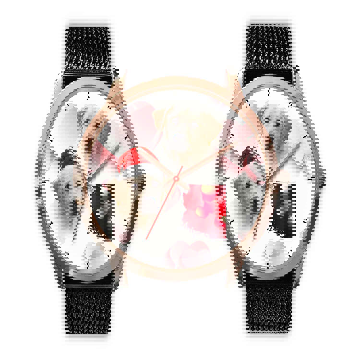 Stylish Labrador Retriever Arizona Christmas Golden Wrist Watch for Men and Women