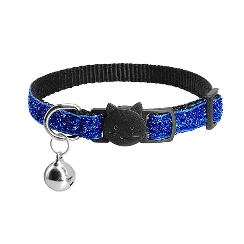 Adjustable Cat Collar with Bell - Solid Color Pet Collar for Cats and Small Dogs