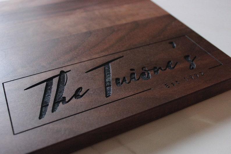 Personalized Wooden Cutting Board - Custom Engraved Gift for Wedding, Housewarming, Anniversary