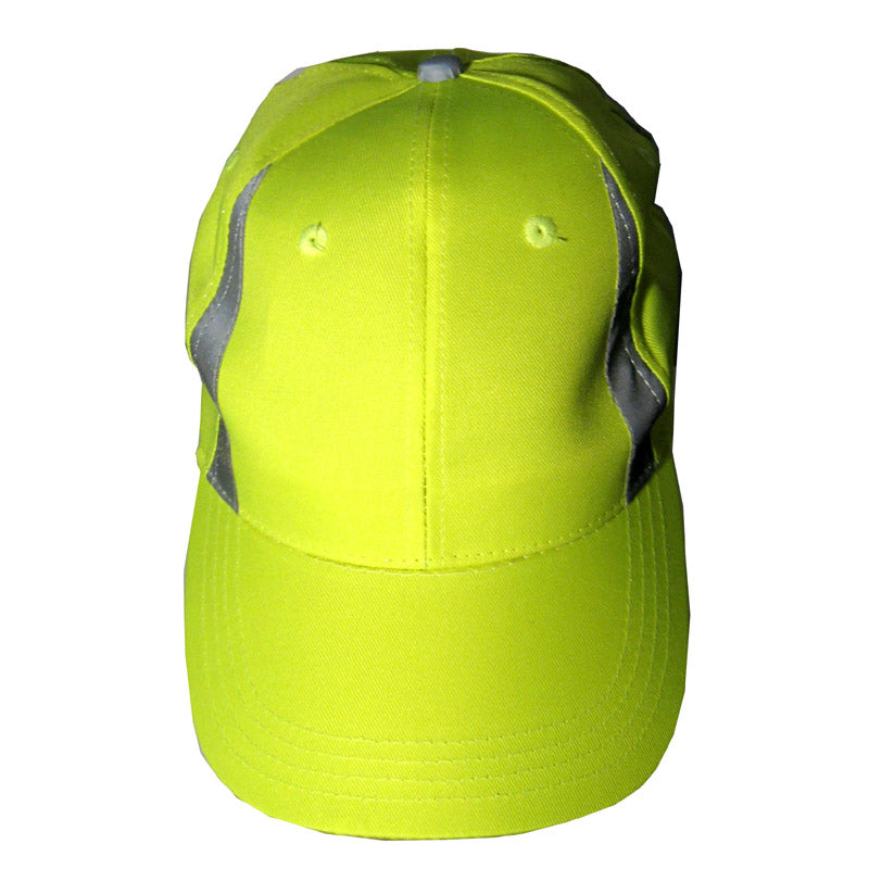 Reflective Safety Hat Neon High Visibility Baseball Cap for Outdoor Sports