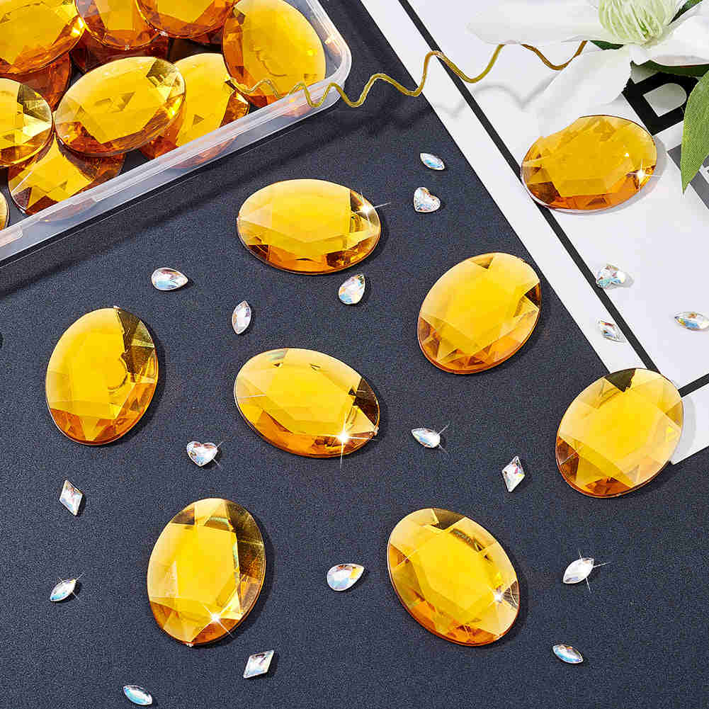 Craspire 30pcs Self-Adhesive Acrylic Rhinestone Stickers for DIY Decoration and Crafts