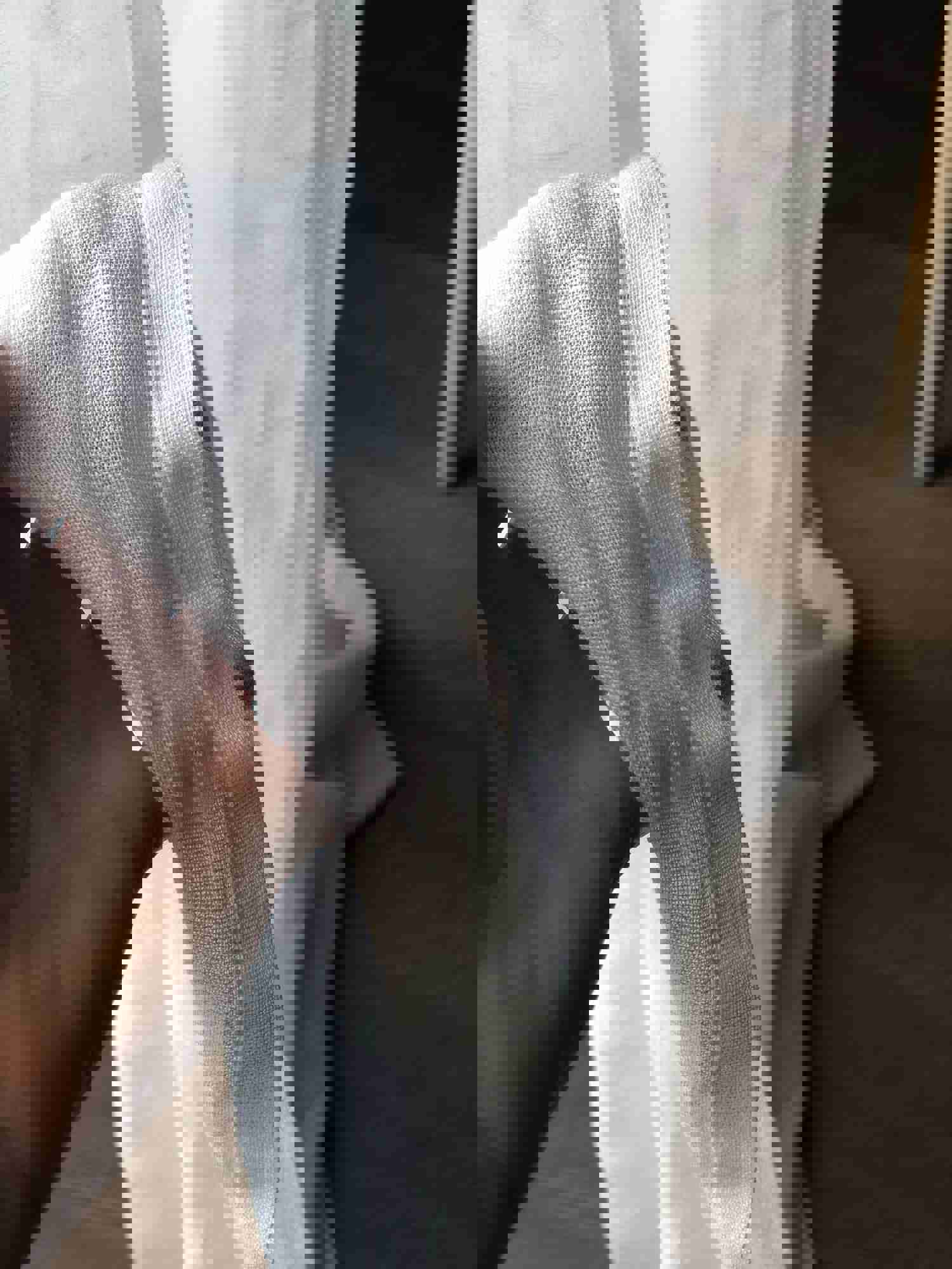 Linen Sheer Curtain - Tab Top, Rod Pocket or Hidden Tabs - Unlined Sheer Curtain Panel