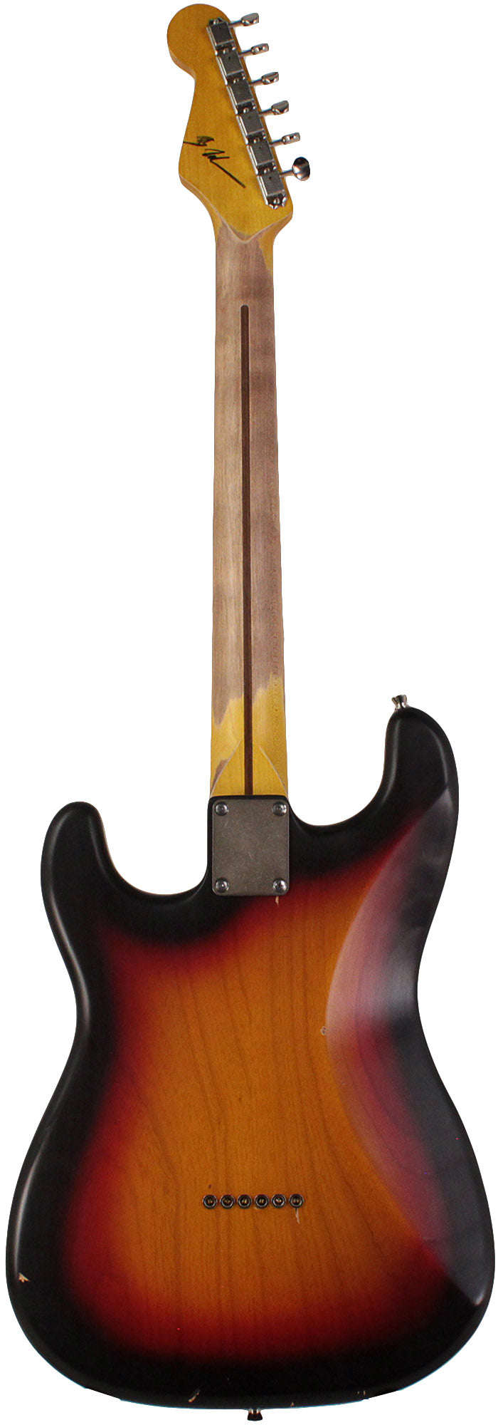 Nash S-57 Guitar, 3 Tone Burst, Hard Tail, Light Aging