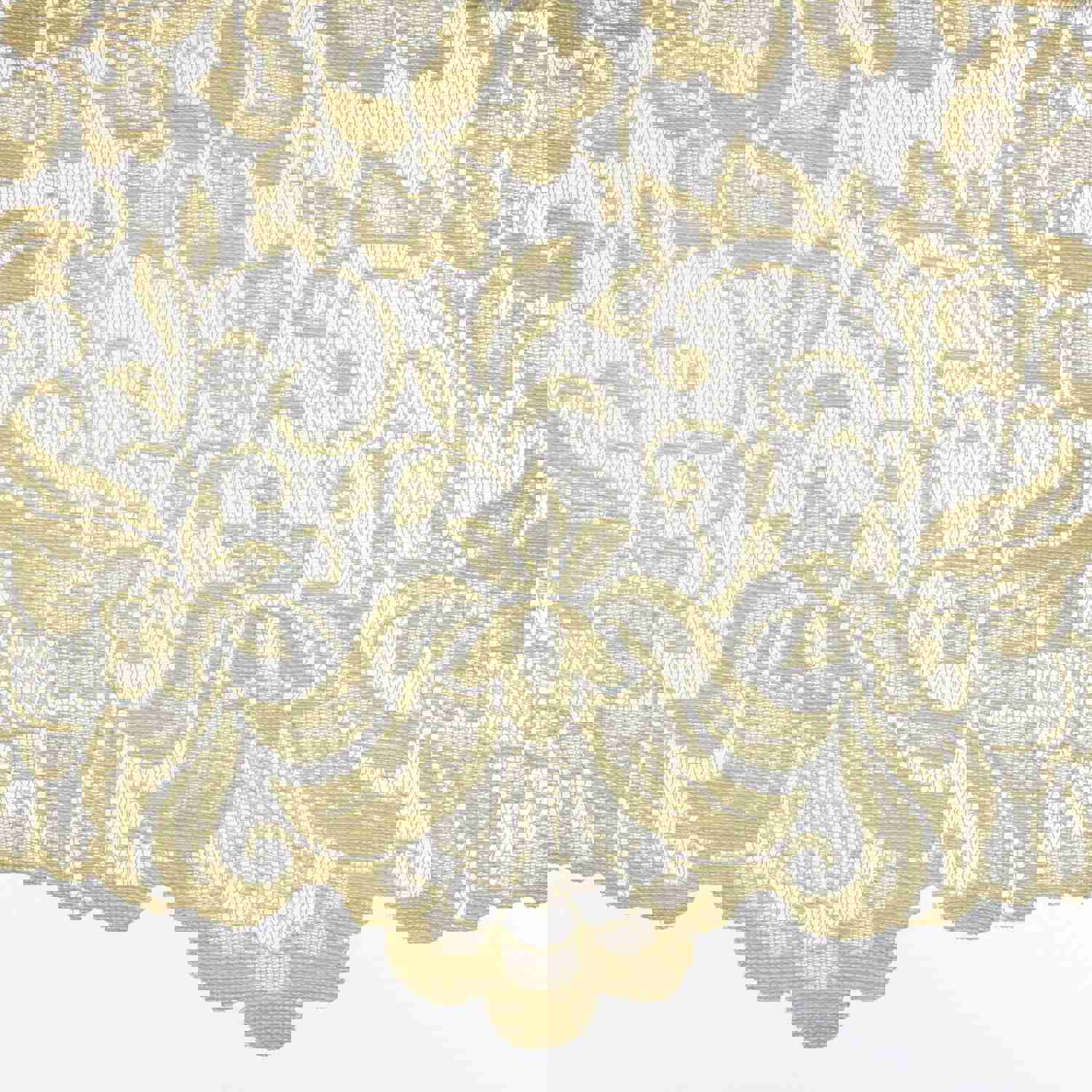 CommonWealthLimoges Sheer Rod Pocket Swag Valance Set 72 x 32 Ivory