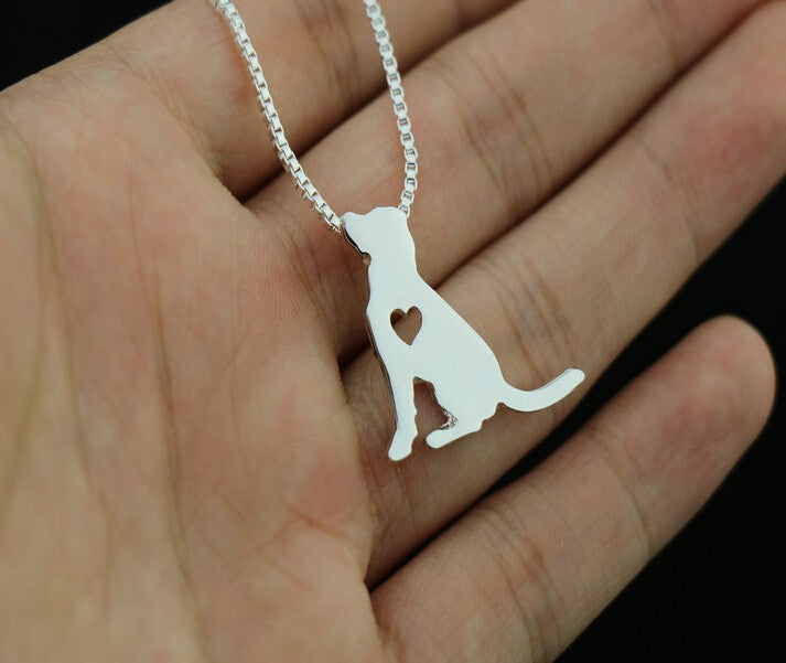 G.SKY Labrador Retriever Dog Necklace - Buy One Get One Free, Golden Plated Pet Lover Jewelry