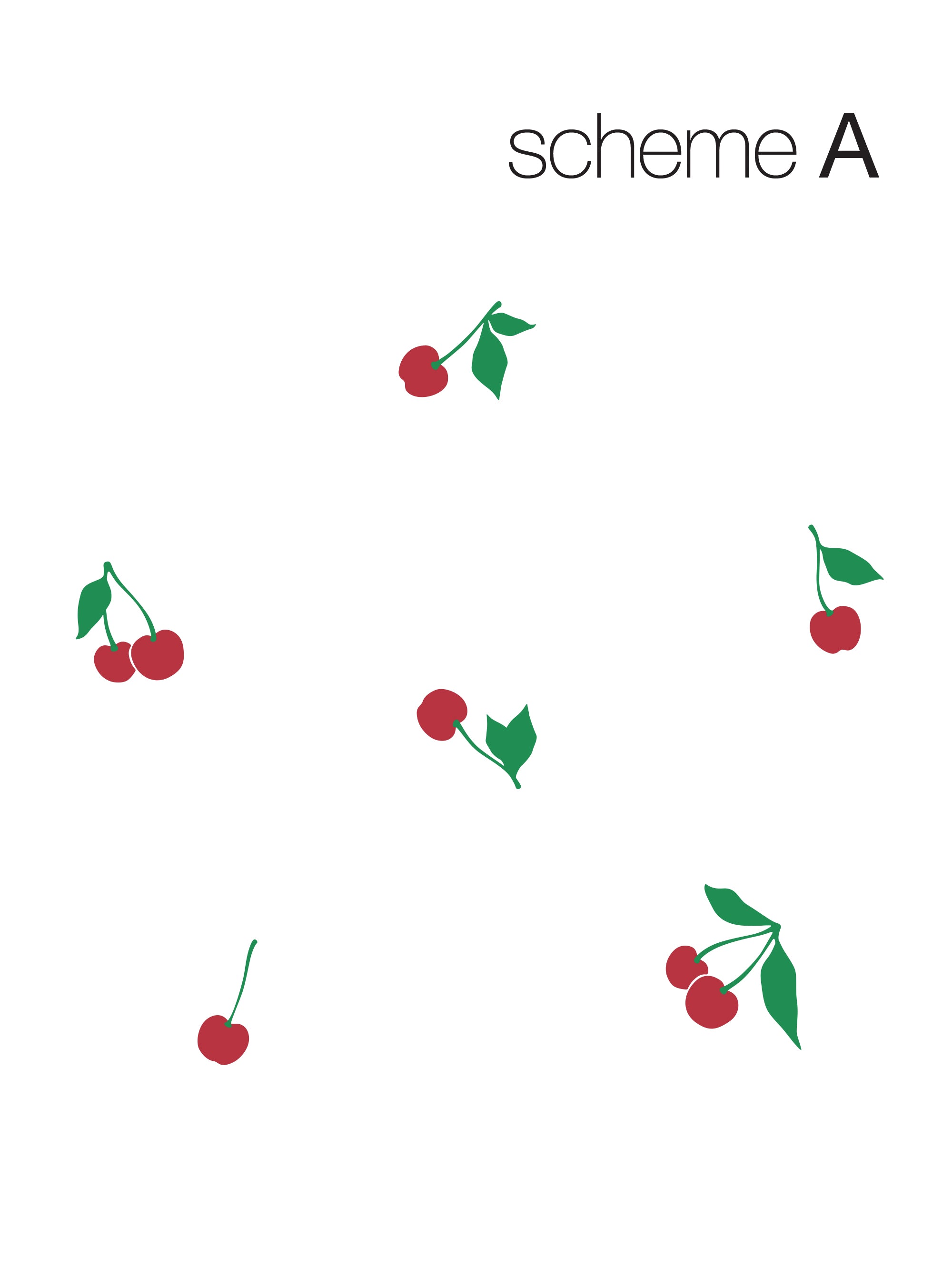 Cherry Fruit Wall Decal - Customizable Colors