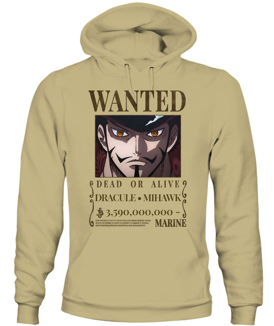 Mihawk Wanted Custom Graphic Unisex Cotton T-Shirt