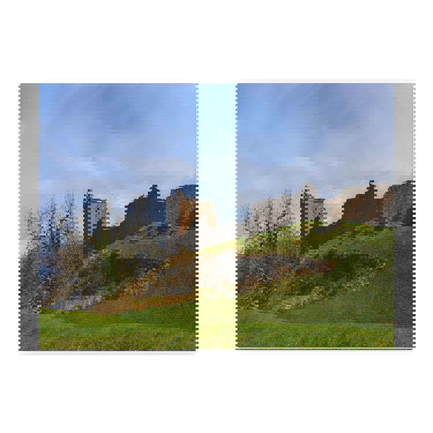 Ruins of Urquhart Scotland Nature Wilderness Photography Canvas Wall Art for Home Decor