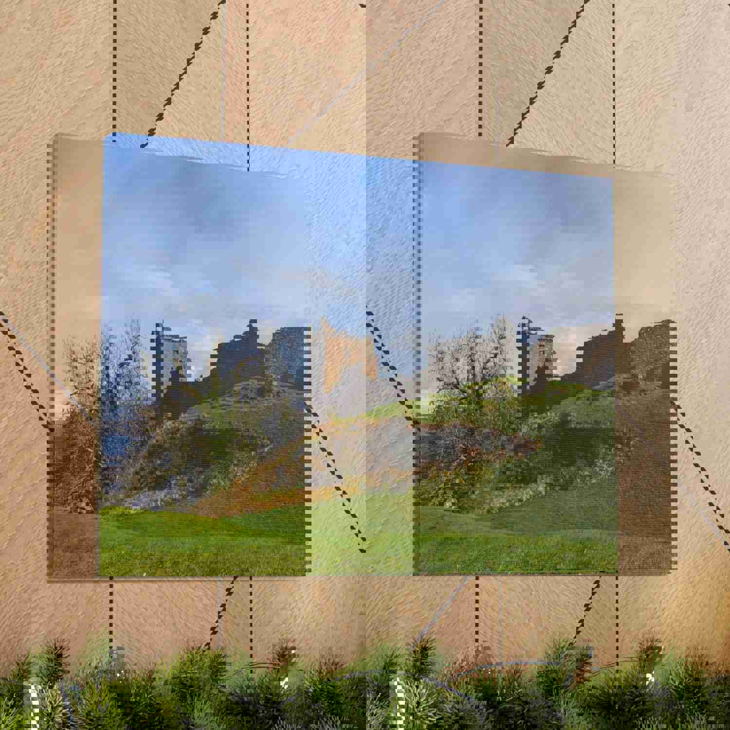 Ruins of Urquhart Scotland Nature Wilderness Photography Canvas Wall Art for Home Decor