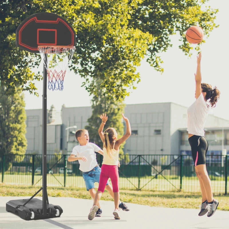 Soozier Portable Basketball Hoop Stand - Adjustable Height with Wheels for Indoor & Outdoor Use