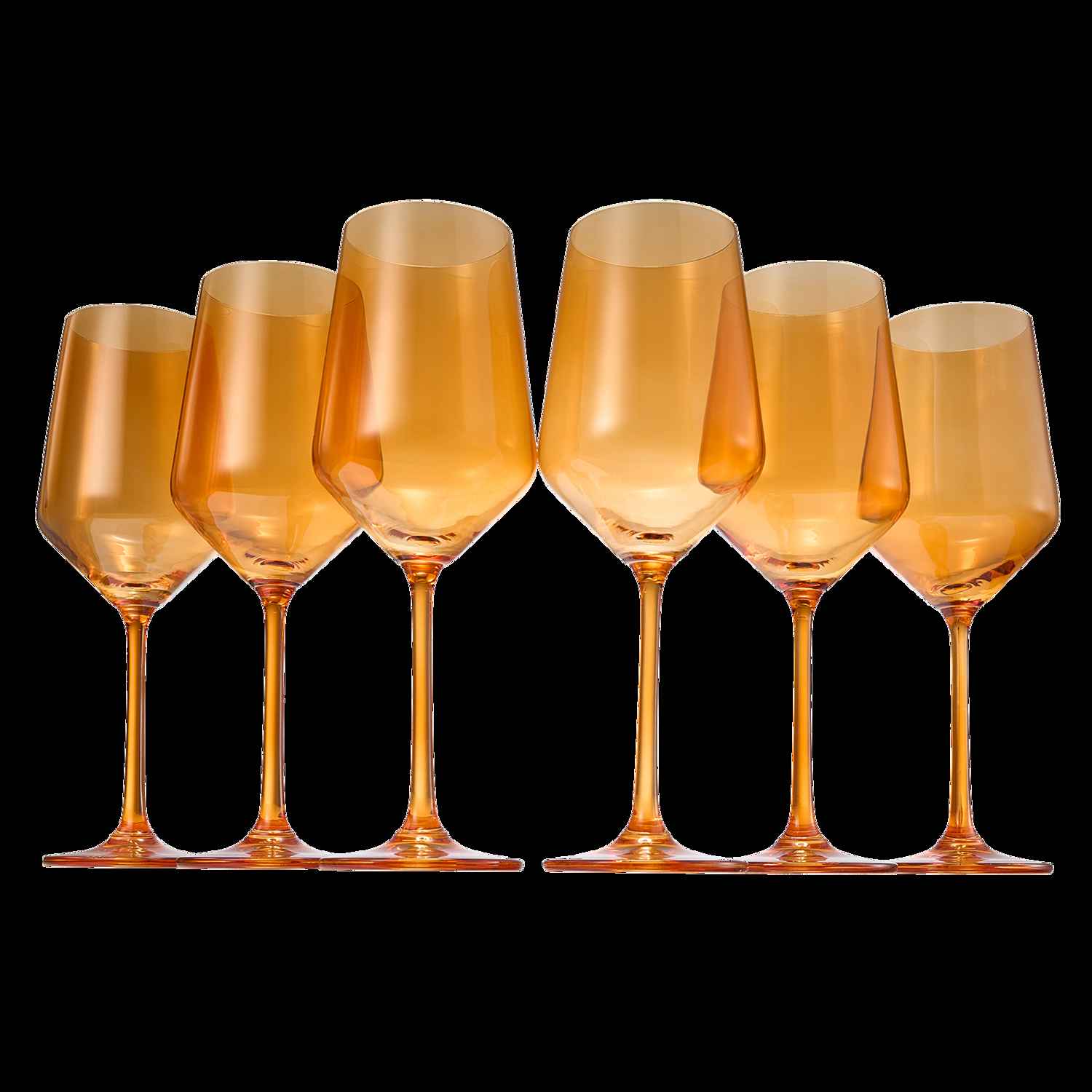 Colored Wine Glass Set - 12 oz Glasses (Set of 6), Italian Style Tall Stemmed for White & Red Wine, Water, Margarita