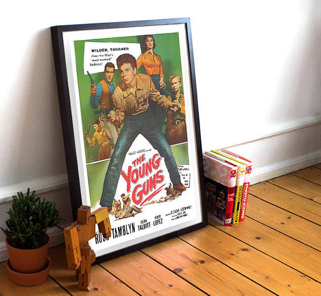 Young Guns - 11 x 17 Movie Poster (1956 Reprint, Western Genre)