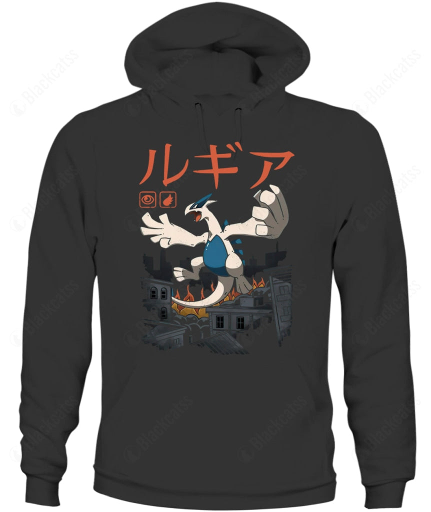 PKM Lugia Flying Psychic Kaiju Custom Graphic T-Shirt