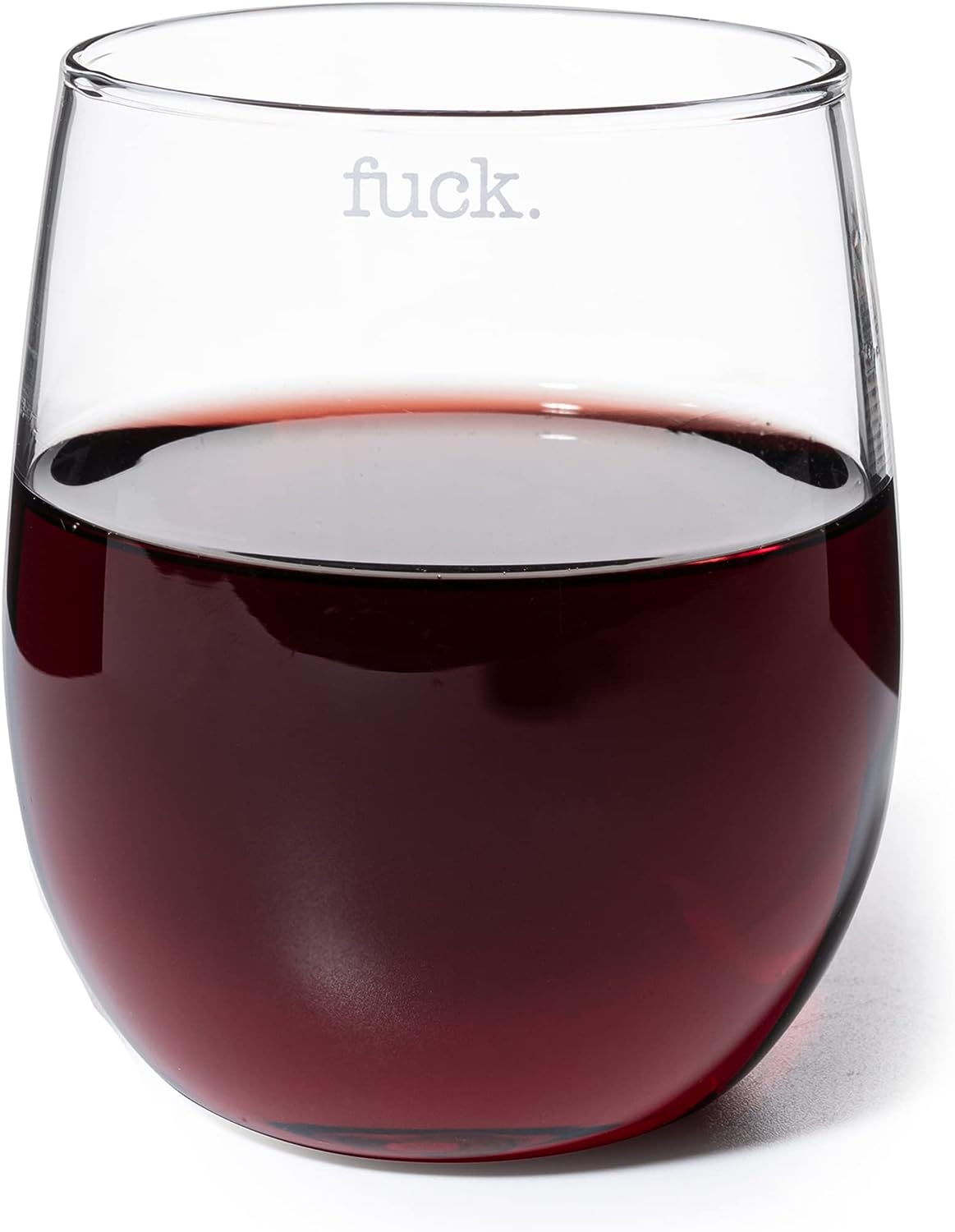 F*CK Wine Glass Single Set, Large 11 oz Stemless Glasses for Wine, Water, Comedy Gifts