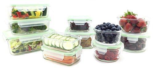 Kinetic Glass Food Storage Containers with Lids - 18 Piece Set, Airtight & Leakproof, BPA Free & FDA Approved