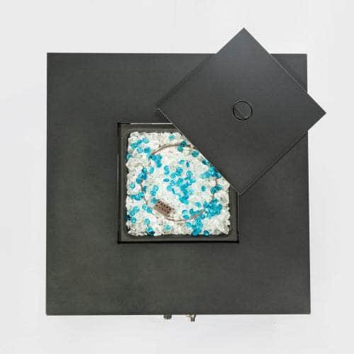 32in Outdoor Rectangle Propane Fire Pit Table with Tank Cover