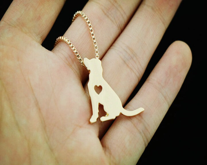 G.SKY Labrador Retriever Dog Necklace - Buy One Get One Free, Golden Plated Pet Lover Jewelry