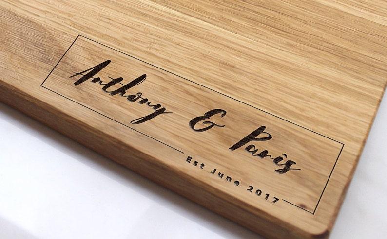 Personalized Wooden Cutting Board - Custom Engraved Gift for Wedding, Housewarming, Anniversary