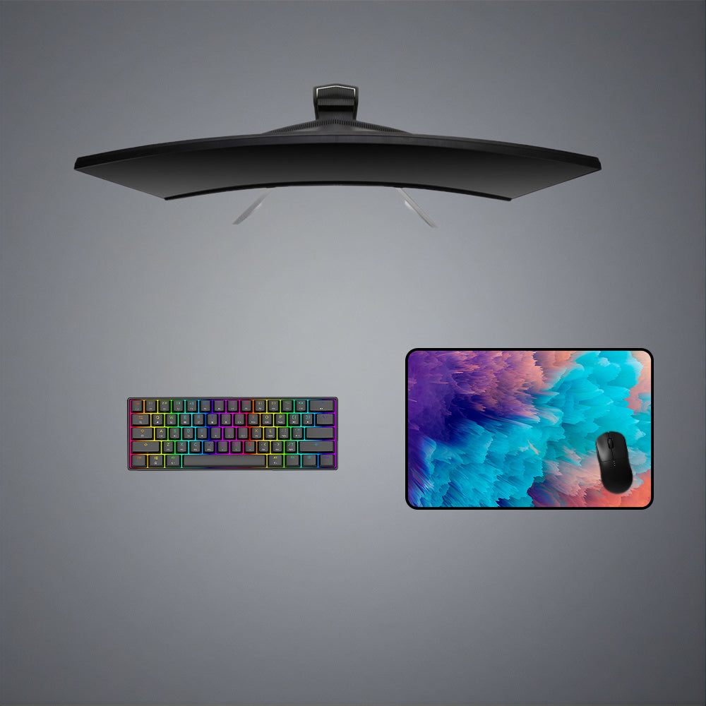 Orange Blue Clouds Design Gaming Mouse Pad - M-XXL Size for Computer Desk