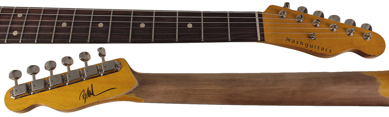 Nash T-2HB Guitar with Lollartrons in Gretsch Orange - Light Aging