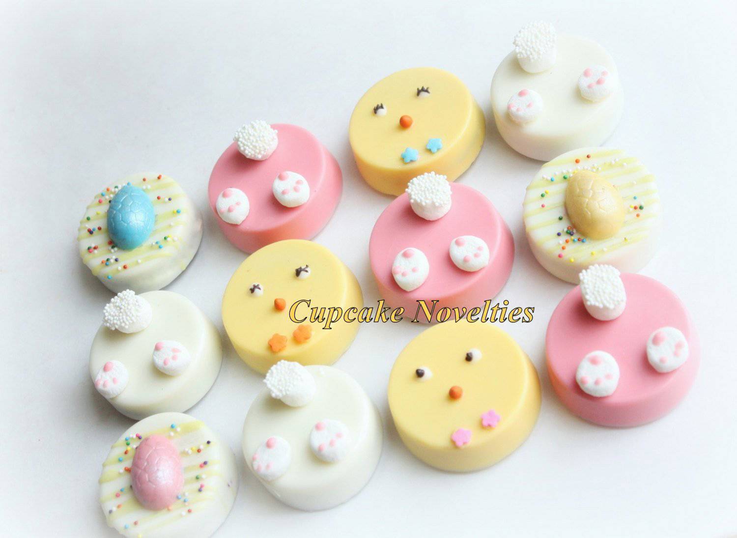 Easter Chocolate Covered Oreo Cookies - Bunny, Chicks & Eggs Theme