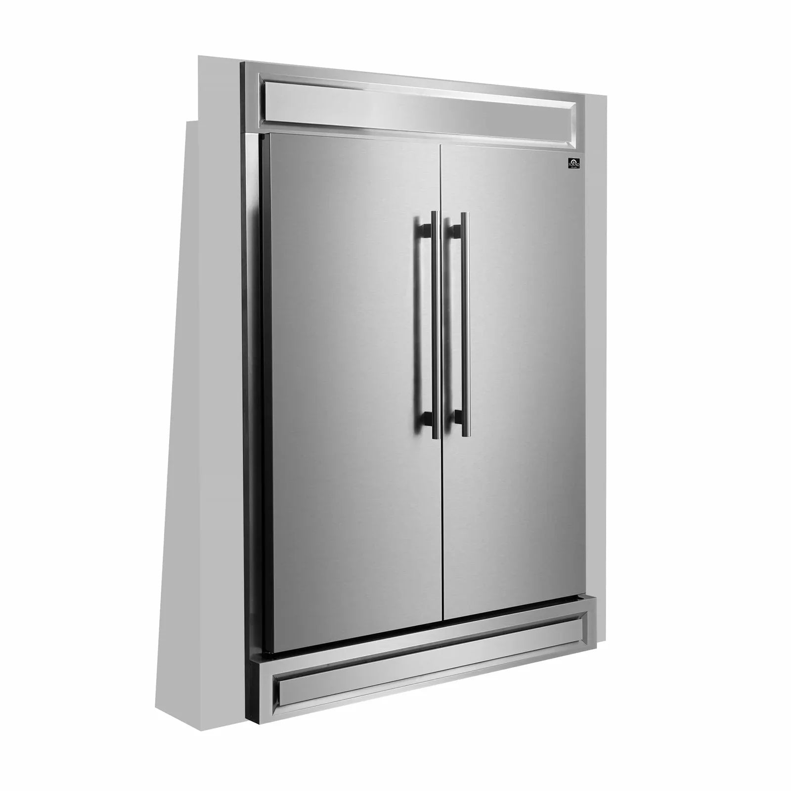 FORNO 60-Inch Maderno 2-Piece Convertible Built-In Refrigerator/Freezer with Decorative Grill Trim, 27.2 cu.ft.