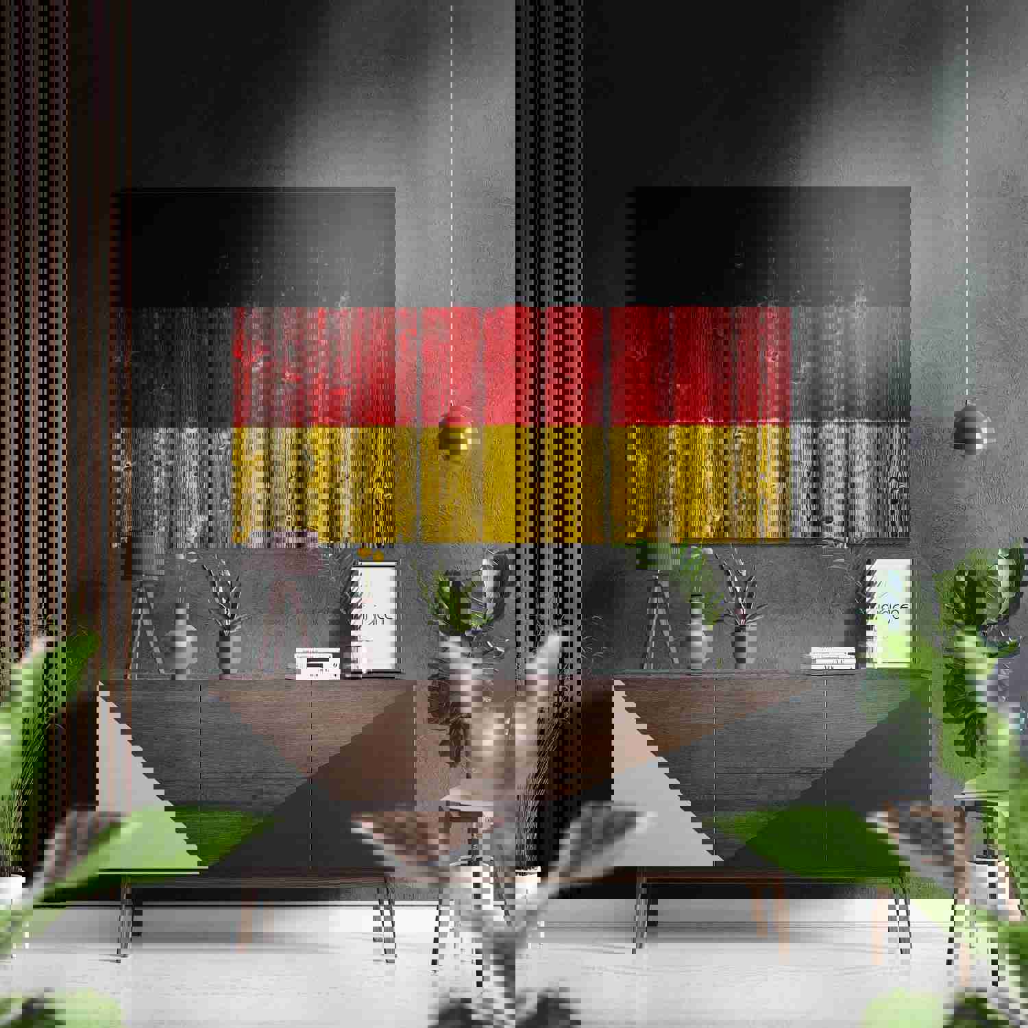 German Flag Brushed Aluminium Dibond Wall Art