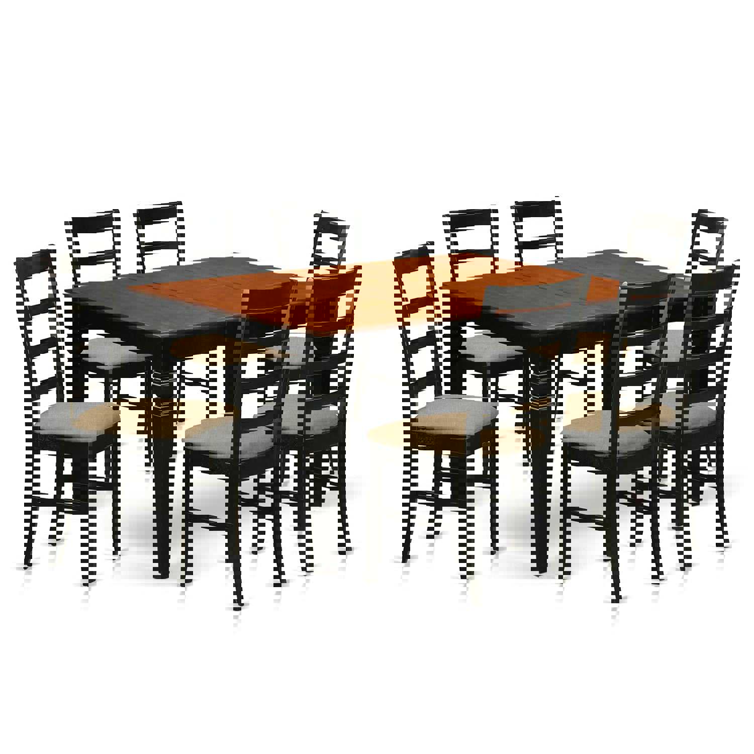East West Furniture WEPF7-BCH-C 7 Piece Dining Set with Rectangle Table and 6 Upholstered Chairs