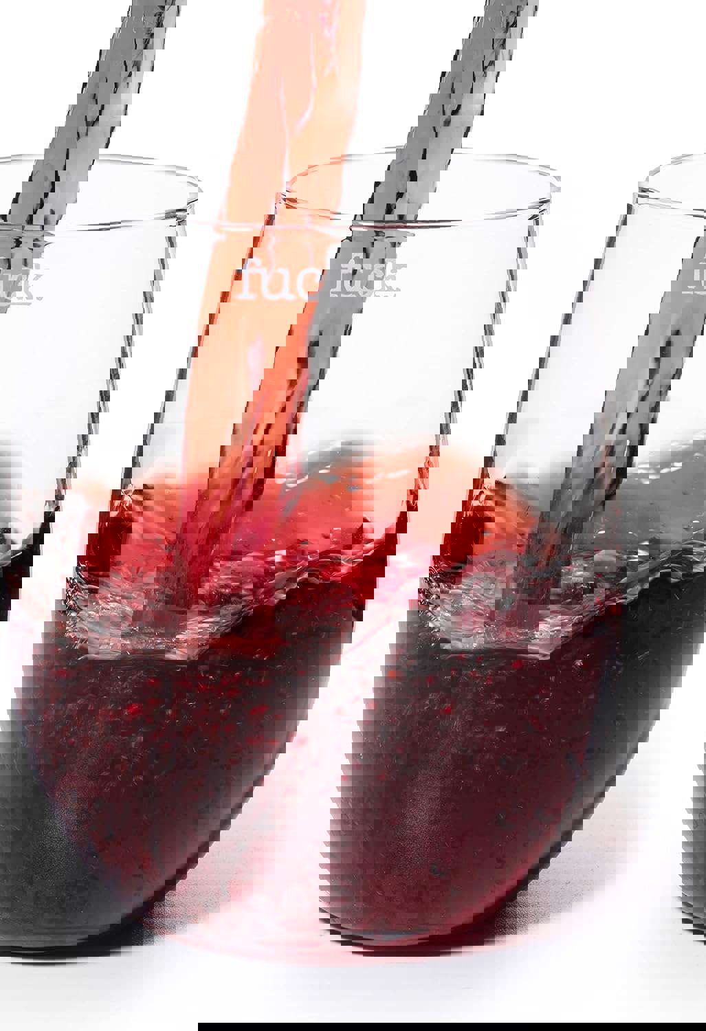 F*CK Wine Glass Single Set, Large 11 oz Stemless Glasses for Wine, Water, Comedy Gifts