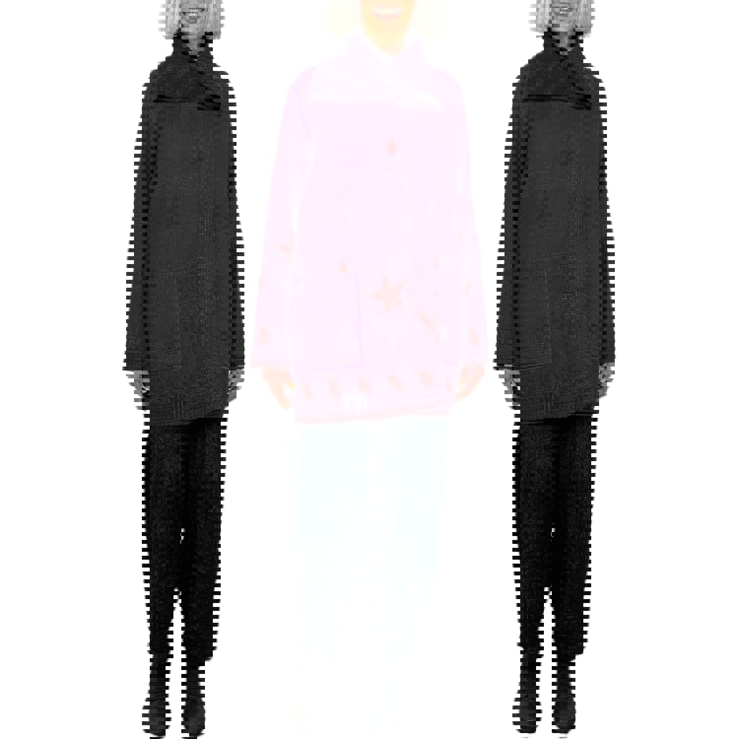 OVERDYED POCKET JACKET - Reversible Wide Collar Cotton Jacket