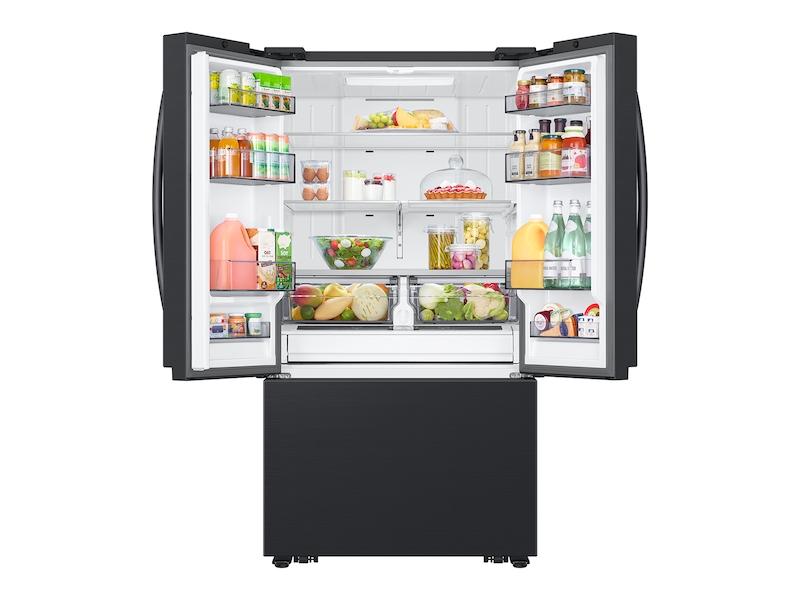 SAMSUNG 32 cu. ft. Mega Capacity 3-Door French Door Refrigerator with Dual Auto Ice Maker in Matte Black Steel