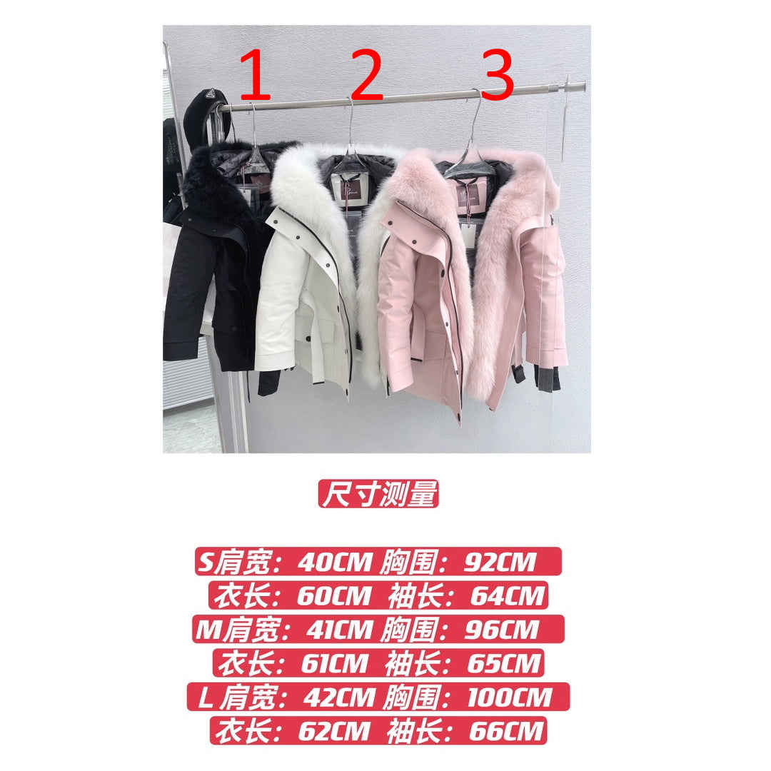MONCR Jacket Down Hoodie FUR in 3 Colors