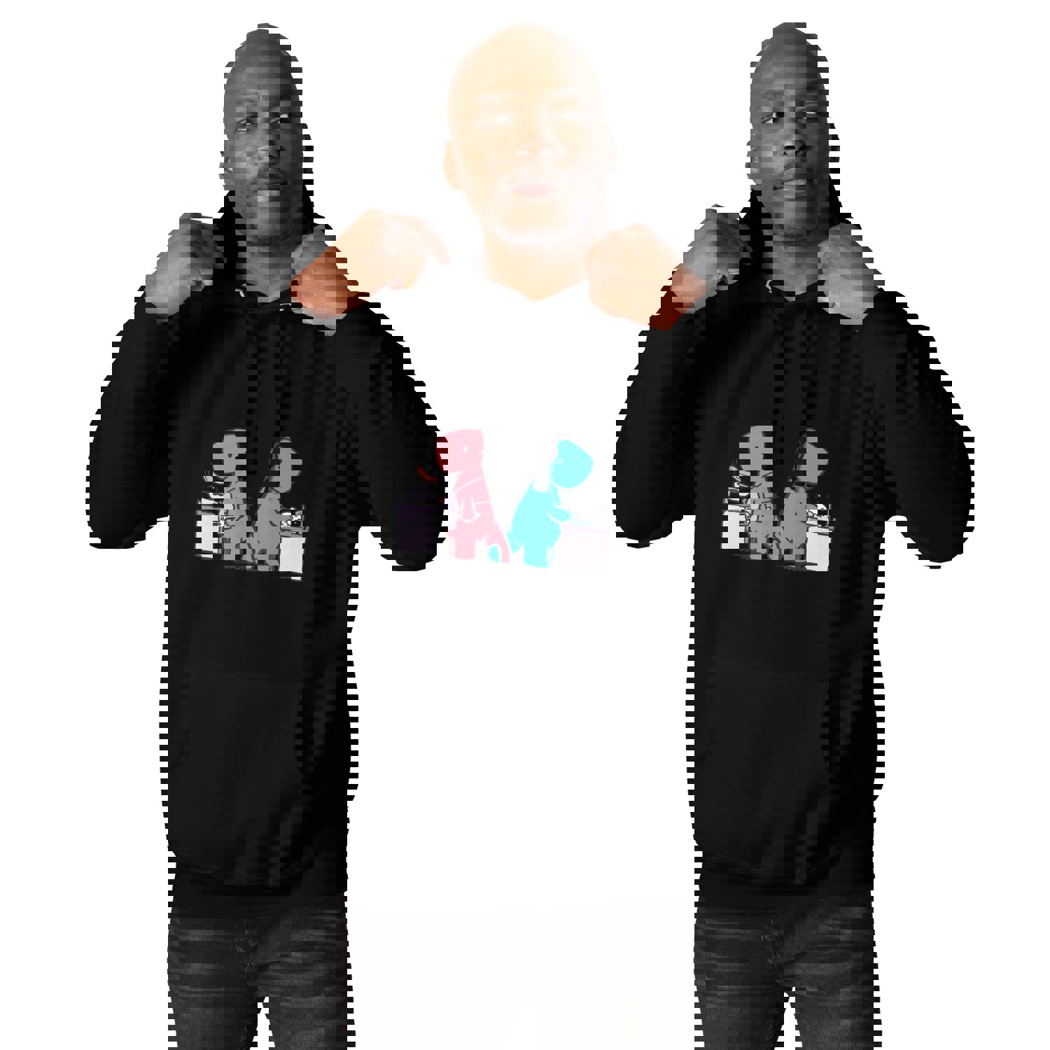 Holding Tails Comfort-Fitted Hoodie with DTG Print