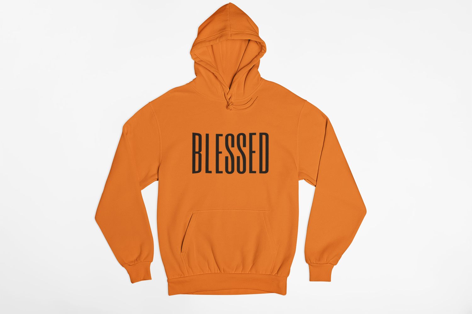 Blessed Faith Christian Hoodie, Gold on Black Hoodie