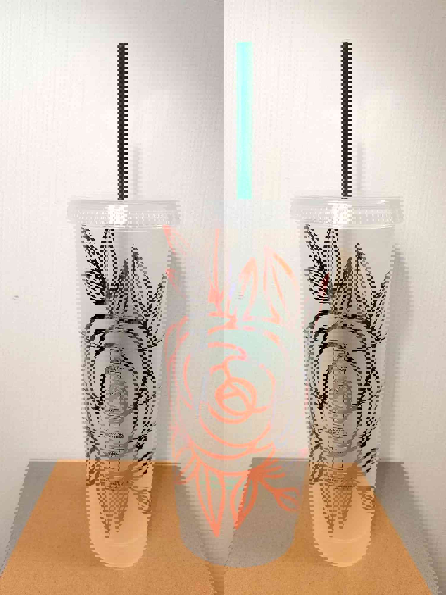 Floral Line Art Roses Vinyl Decal for Smooth Surfaces